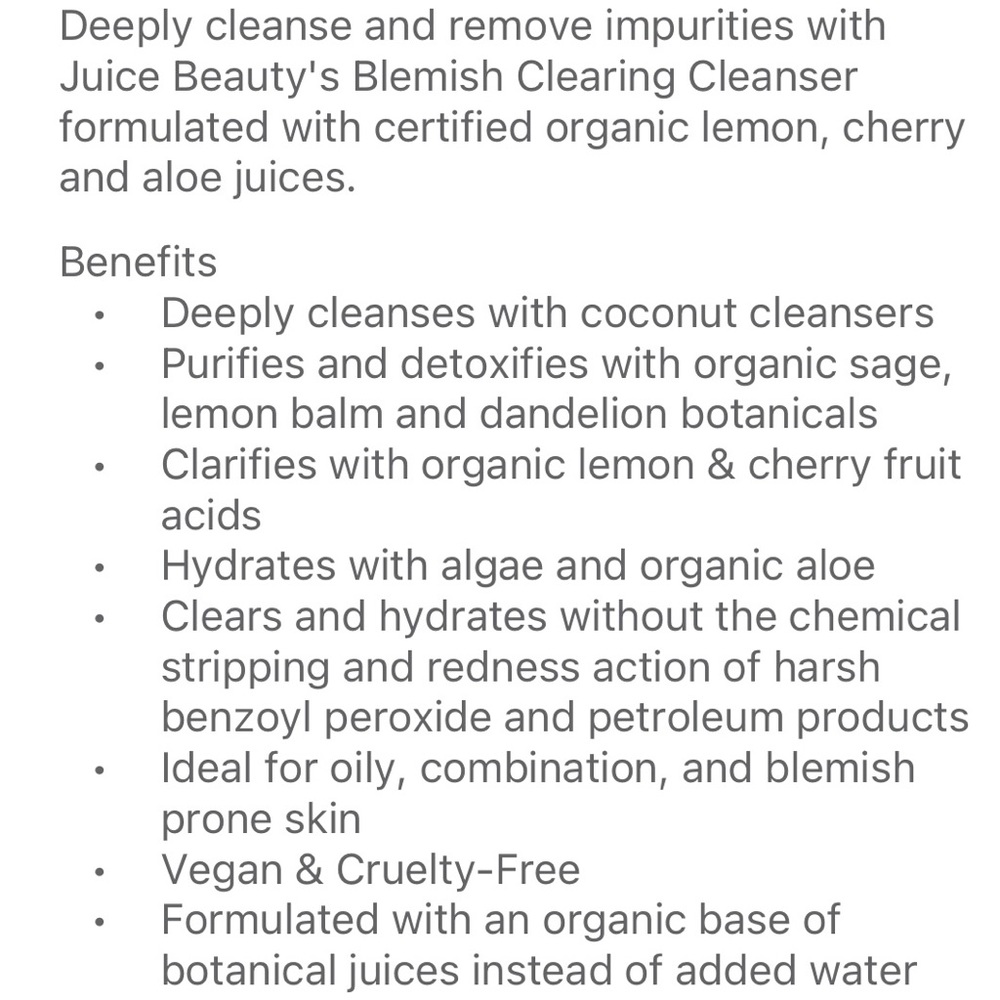 •Juice Beauty Blemish Clearing Cleanser• - Picture 4 of 6